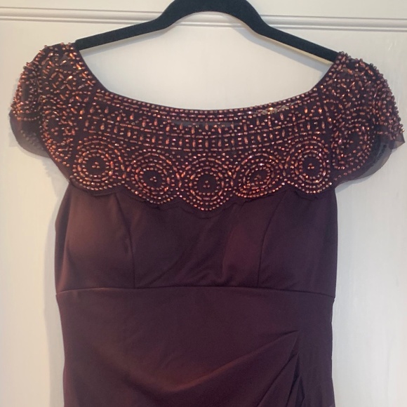 Dark Purple Beaded Gown - Picture 2 of 14